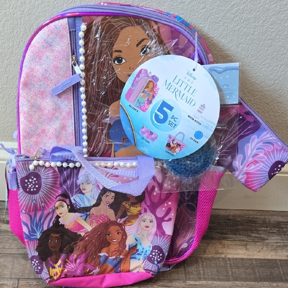 Disney Princess Backpack and Tote Set - Pink and Purple